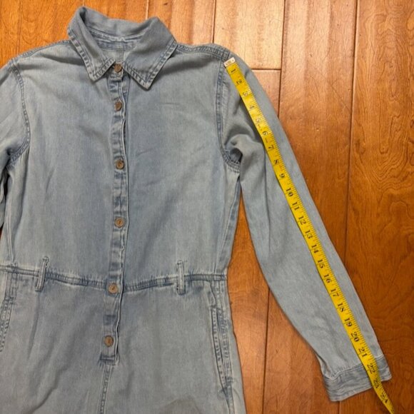 Billabong Salty Blonde Women Jumpsuit Size S Sunday Denim Utility Festival Comfy - Picture 14 of 16